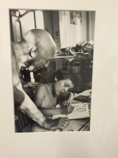 Picasso and Daughter Paloma, trying to make heads or tails of her father's artwork herself
