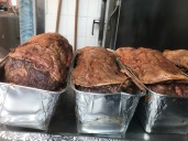 Leberkase, made of Bacon, Pork and Corned Beef